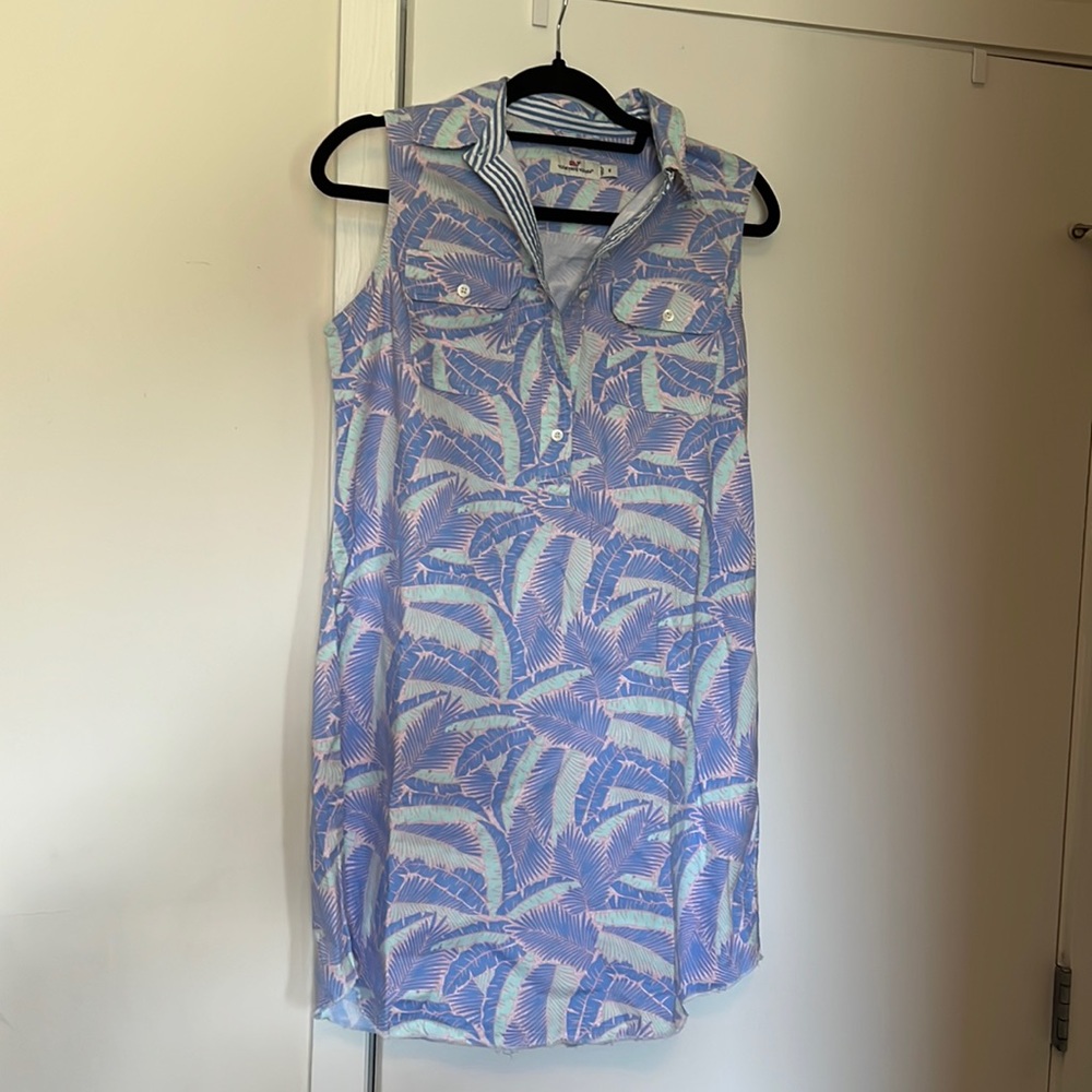 Worn Once Vineyard Vines Island Palm Margo Shirt Dress sz 6